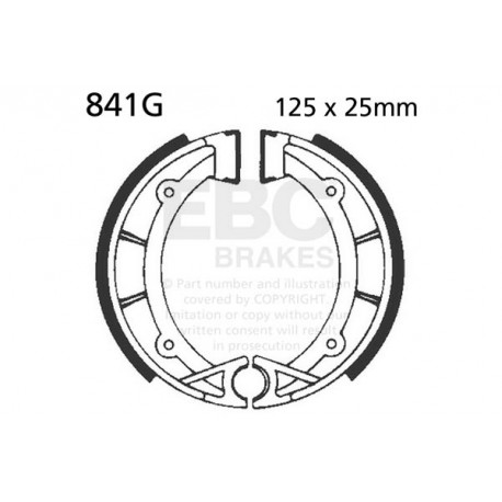 Brzdy EBC Moto EBC Brzdové čeľuste Grooved 841G | race-shop.sk