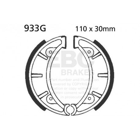 Brzdy EBC Moto EBC Brzdové čeľuste Grooved 933G | race-shop.sk