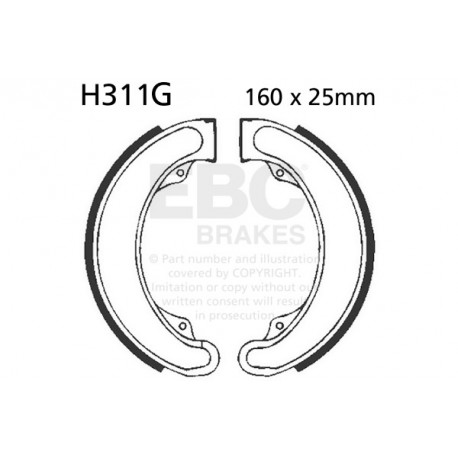 Brzdy EBC Moto EBC Brzdové čeľuste Grooved H311G | race-shop.sk