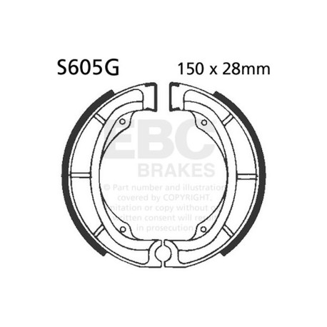 Brzdy EBC Moto EBC Brzdové čeľuste Grooved S605G | race-shop.sk