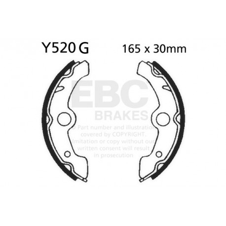 Brzdy EBC Moto EBC Brzdové čeľuste Grooved Y520G | race-shop.sk