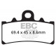 Brzdy EBC Moto EBC Brzdové obloženie EPFA EPFA433/4HH | race-shop.sk