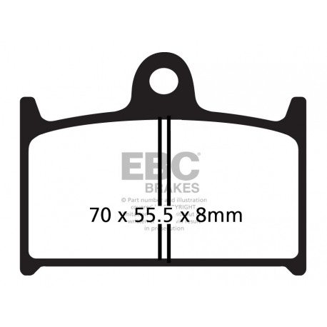 Brzdy EBC Moto EBC Brzdové obloženie EPFA EPFA145HH | race-shop.sk