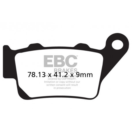 Brzdy EBC Moto EBC Brzdové obloženie Organic FA208TT | race-shop.sk