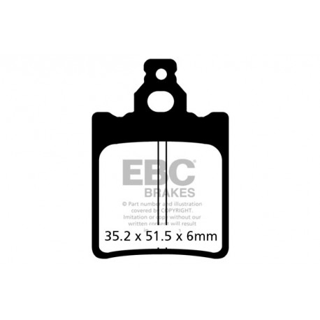 Brzdy EBC Moto EBC Brzdové obloženie Organic FA337TT | race-shop.sk