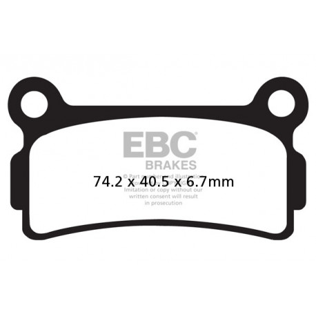 Brzdy EBC Moto EBC Brzdové obloženie Organic FA164 | race-shop.sk