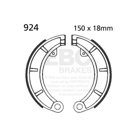 Brzdy EBC Moto EBC Zadné brzdové čeľuste Plain 924 | race-shop.sk