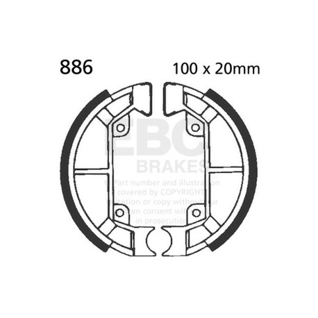 Brzdy EBC Moto EBC Zadné brzdové čeľuste Plain 886 | race-shop.sk