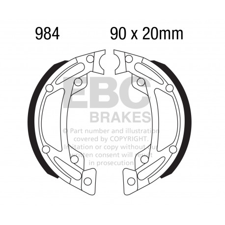 Brzdy EBC Moto EBC Zadné brzdové čeľuste Plain 984 | race-shop.sk