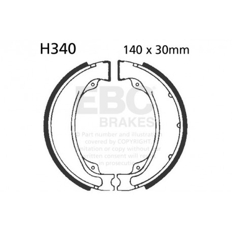 Brzdy EBC Moto EBC Brzdové čeľuste Organic H340 | race-shop.sk