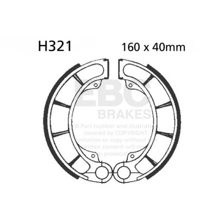 Brzdy EBC Moto EBC Brzdové čeľuste Organic H321 | race-shop.sk