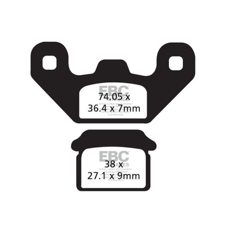 Brzdy EBC Moto EBC Brzdové obloženie Organic FA FA480 | race-shop.sk
