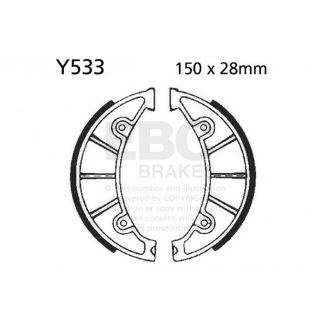 Brzdy EBC Moto EBC Brzdové čeľuste Organic Y533 | race-shop.sk