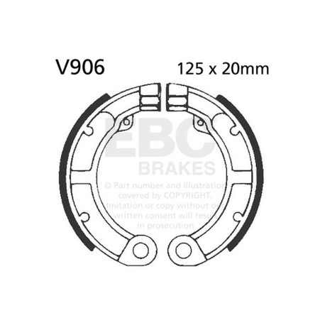 Brzdy EBC Moto EBC Brzdové čeľuste Plain V906 | race-shop.sk