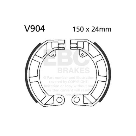 Brzdy EBC Moto EBC Brzdové čeľuste Plain V904 | race-shop.sk