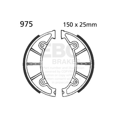 Brzdy EBC Moto EBC Zadné brzdové čeľuste Plain 975 | race-shop.sk