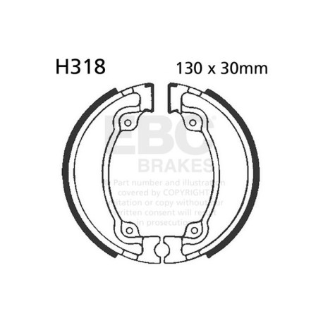 Brzdy EBC Moto EBC Brzdové čeľuste Plain H318 | race-shop.sk