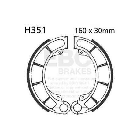 Brzdy EBC Moto EBC Brzdové čeľuste Plain H351 | race-shop.sk