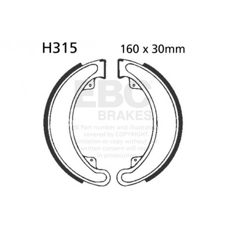 Brzdy EBC Moto EBC Brzdové čeľuste Organic H315 | race-shop.sk