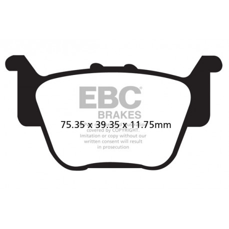 Brzdy EBC Moto EBC Brzdové obloženie Organic FA373TT | race-shop.sk