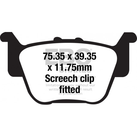 Brzdy EBC Moto EBC Brzdové obloženie Organic FA714TT | race-shop.sk