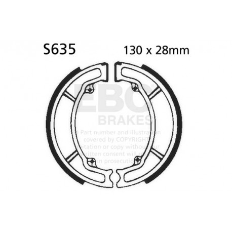 Brzdy EBC Moto EBC Sada brzdové čeľuste Organic S635 | race-shop.sk