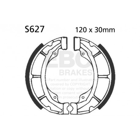 Brzdy EBC Moto EBC Sada brzdové čeľuste Organic S627 | race-shop.sk