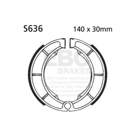 Brzdy EBC Moto EBC Sada brzdové čeľuste Organic S636 | race-shop.sk