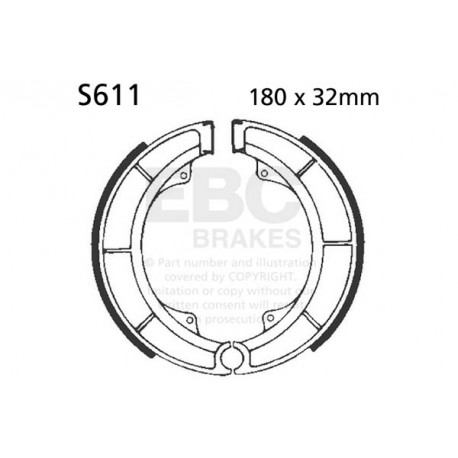 Brzdy EBC Moto EBC Sada brzdové čeľuste Organic S611 | race-shop.sk
