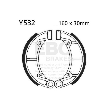 Brzdy EBC Moto EBC Brzdové čeľuste Plain Y532 | race-shop.sk
