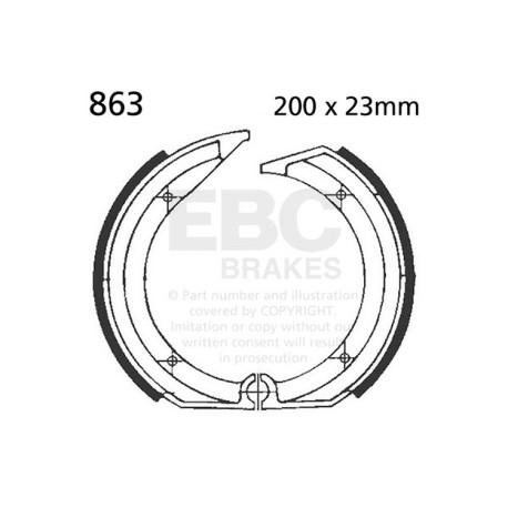Brzdy EBC Moto EBC Zadné brzdové čeľuste Plain 863 | race-shop.sk