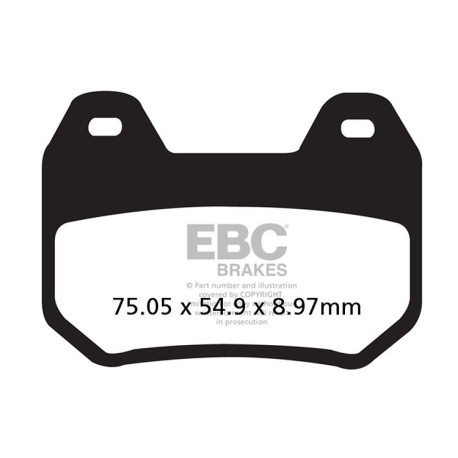 Brzdy EBC Moto EBC Brzdové obloženie Organic FA FA304 | race-shop.sk