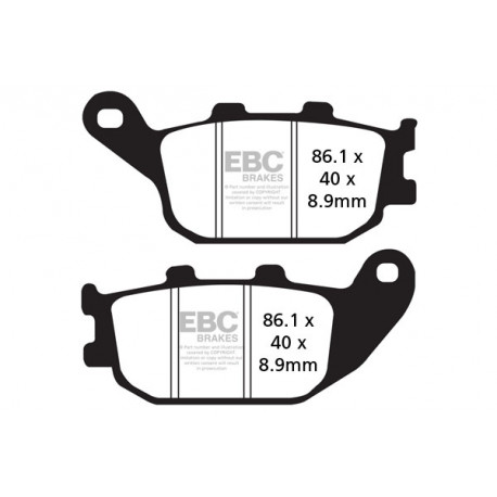 Brzdy EBC Moto EBC Brzdové obloženie Organic SFA358 | race-shop.sk