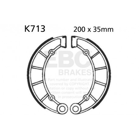 Brzdy EBC Moto EBC Brzdové čeľuste Organic K713 | race-shop.sk