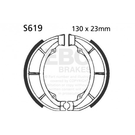 Brzdy EBC Moto EBC Brzdové čeľuste Organic S619 | race-shop.sk