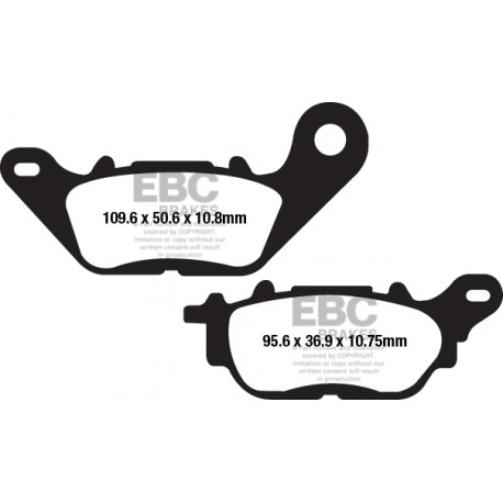 Brzdy EBC Moto EBC Brzdové obloženie Organic FA662 | race-shop.sk