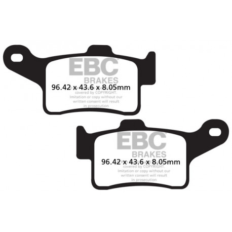 Brzdy EBC Moto EBC Brzdové obloženie Organic FA631 | race-shop.sk