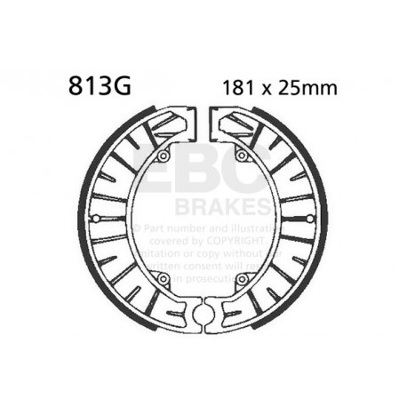 Brzdy EBC Moto EBC Brzdové čeľuste Grooved 813G | race-shop.sk