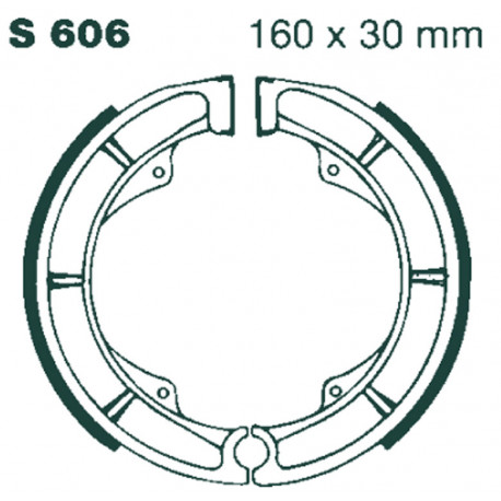 Brzdy EBC Moto EBC Brzdové čeľuste Grooved S606G | race-shop.sk
