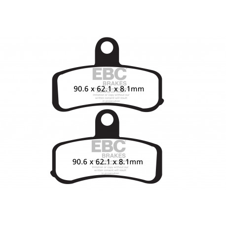 Brzdy EBC Moto EBC Brzdové obloženie V Semi-Sintered FA457V | race-shop.sk