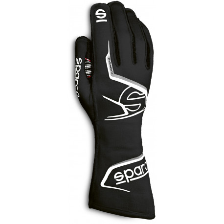Rukavice FIA pretekárske rukavice Sparco ARROW (vonkajšie šitie), čierna/sivá | race-shop.sk