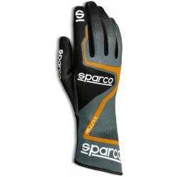 Kartingové rukavice Sparco RUSH (vnútorné šitie), čierna/oranžová