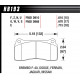 Brzdové dosky HAWK performance Zadné brzdové dosky Hawk HB193U.610, Race, min-max 90°C-465°C | race-shop.sk