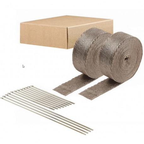 Izolačné pásky na výfuk Termo izolačná páska na zvody a výfuk DEI 2ks - 5 cm x 15 m Titanium + sťahovacie pásky | race-shop.sk