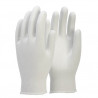 Polomáčané polyesterové pracovné rukavice - biele