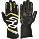 Pretekárske rukavice RACES PREMIUM EVO II SILICONE (vnútorné šitie), čierna/fluo žltá