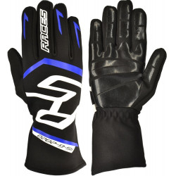 Pretekárske rukavice RACES PREMIUM EVO II SILICONE (vnútorné šitie), čierna/modrá