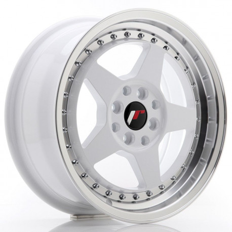 Hliníkové disky Japan Racing JR6 16x7 ET35 4x100/114 White w/Machined Lip | race-shop.sk