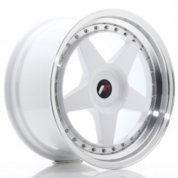 Japan Racing JR6 18x9,5 ET20-40 BLANK, White w/Machined Lip