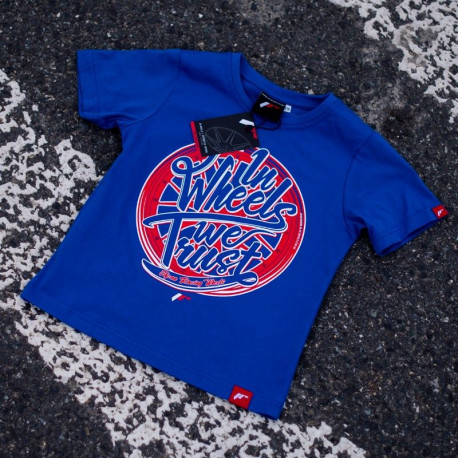Tričká Detské tričko JAPAN RACING In wheels we trust, modrá | race-shop.sk